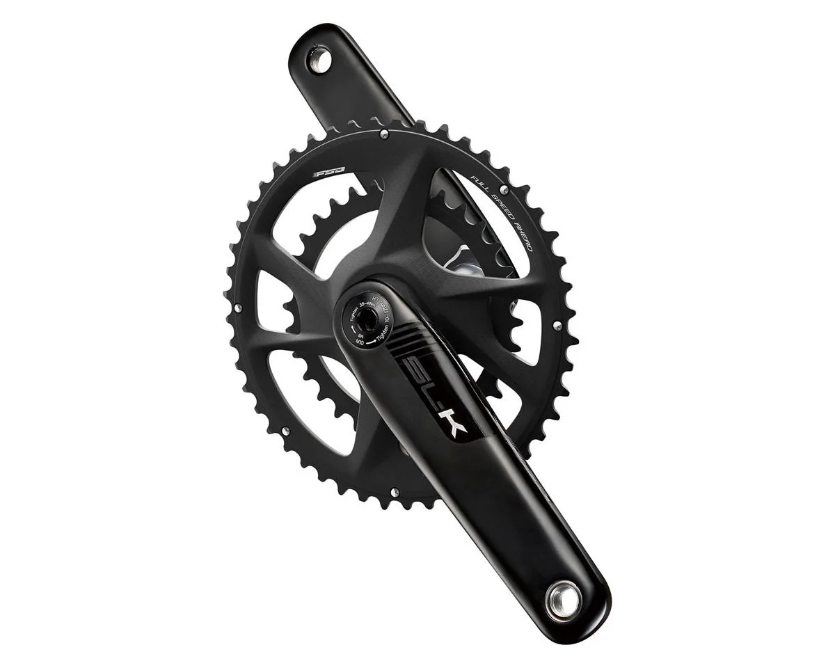 Full Speed Ahead SL-K 2x Modular Carbon Crankset (Black) (For Shimano HG+ 12-Speed) (172.5mm) (50/40T) (30mm 386EVO S...